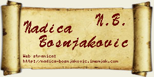 Nadica Bošnjaković vizit kartica